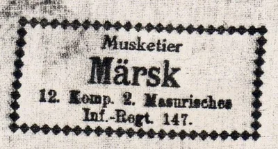 Musketier Märsk navneskilt, IR 147