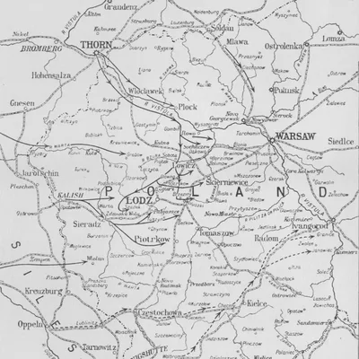 Peter's movement timeline map Sep-Dec 1914